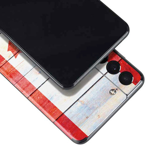 Canada Flag Light Wood Galaxy S21 Plus 5G Skin
